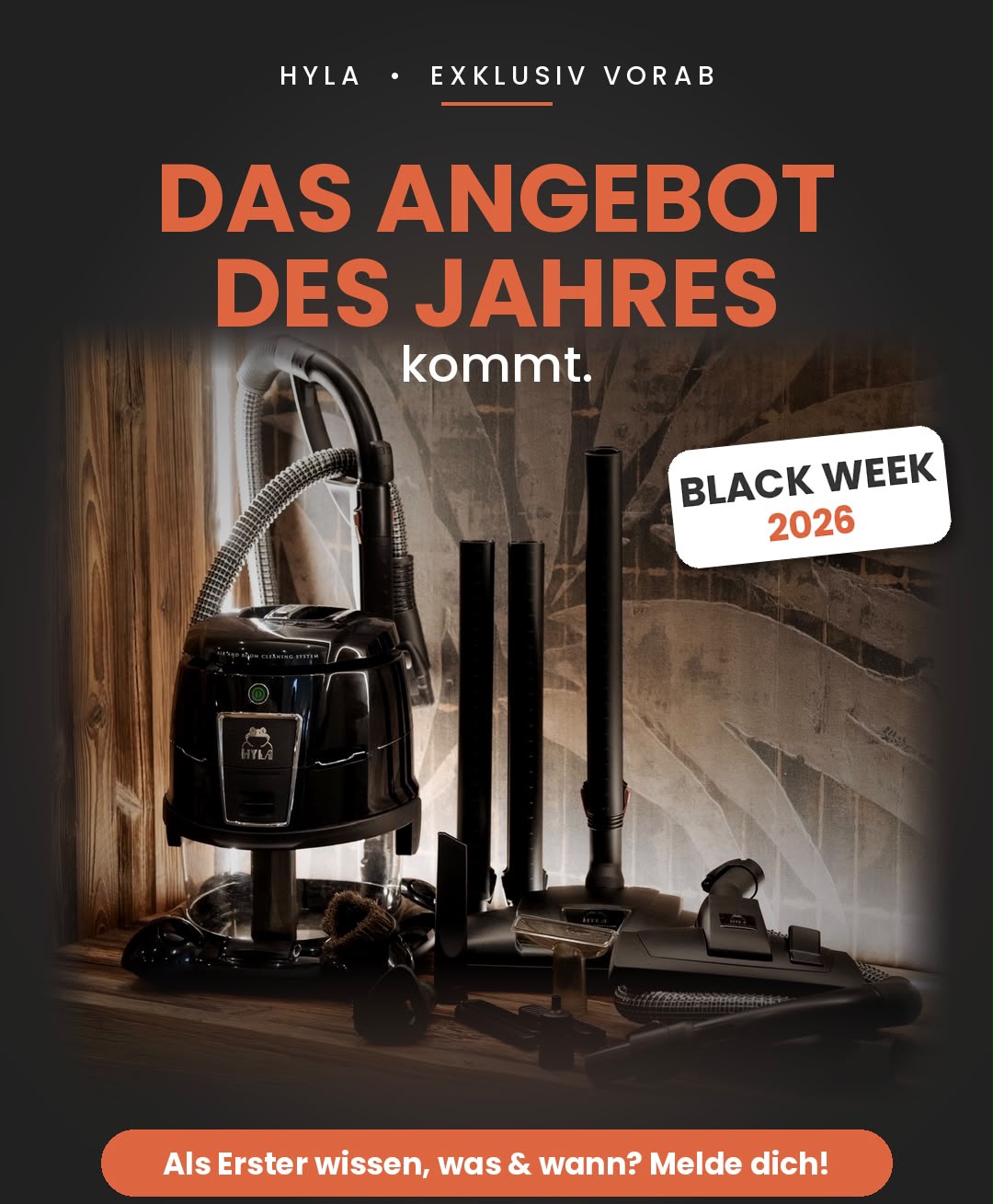 HYLA mit Zubehör und dem Hinweis Black Week 2026